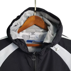 Adidas Black and White Windbreaker Jacket
