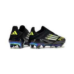 Adidas F50+ Elite Laceless Black White and Green Firm Ground FG Football Boot