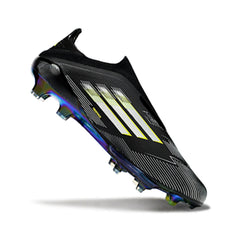 Adidas F50+ Elite Laceless Black White and Green Firm Ground FG Football Boot