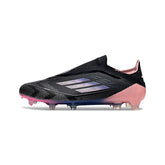 Adidas F50 Elite Laceless Black and Pink Firm Ground FG Football Boot