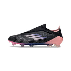 Adidas F50 Elite Laceless Black and Pink Firm Ground FG Football Boot