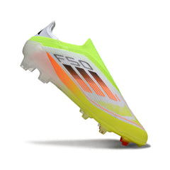 Adidas F50 Elite Laceless Green and Orange Firm Ground FG Football Boot