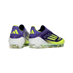 Adidas F50 Elite Laceless Purple and Green Firm Ground FG Football Boot