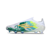 Adidas F50 Elite Laceless White and Green Firm Ground FG Football Boot