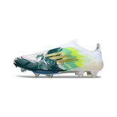 Adidas F50+ Elite Laceless White and Green Mo Salah Pack Firm Ground FG Football Boot