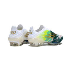 Adidas F50+ Elite Laceless White and Green Mo Salah Pack Firm Ground FG Football Boot