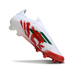 Adidas F50 Elite Laceless White and Red Firm Ground FG Football Boot