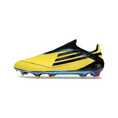 Adidas F50 Elite Laceless Yellow and Black Firm Ground FG Football Boot