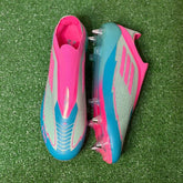 Adidas F50 Primeknit Elite Light Blue and Pink Mixed Studs SG Football Boot Size 44,5 Eur