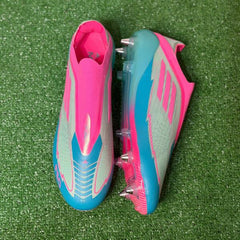 Adidas F50 Primeknit Elite Light Blue and Pink Mixed Studs SG Football Boot Size 44,5 Eur