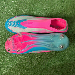 Adidas F50 Primeknit Elite Light Blue and Pink Mixed Studs SG Football Boot Size 44,5 Eur