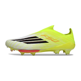 Adidas F50+ Elite Laceless Black and Yellow Firm Ground FG Football Boot