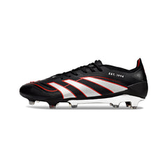 Adidas Predator 25 Elite Black Silver and Red Firm Ground FG Football Boot