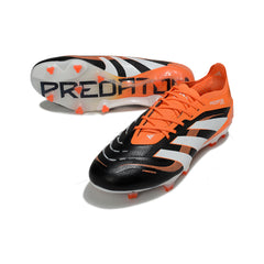 Adidas Predator 25 Elite Black and Orange Firm Ground FG Football Boot
