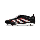 Adidas Predator 25 Elite Tongue Black Silver and Red Firm Ground FG Football Boot