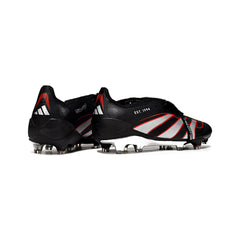 Adidas Predator 25 Elite Tongue Black Silver and Red Firm Ground FG Football Boot