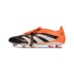 Adidas Predator 25 Elite Tongue Black and Orange Firm Ground FG Football Boot