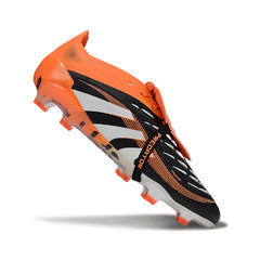 Adidas Predator 25 Elite Tongue Black and Orange Firm Ground FG Football Boot