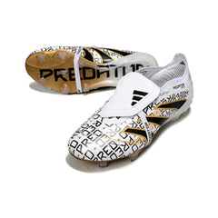 Adidas Predator 25 Elite Tongue White Gold and Black Firm Ground FG Football Boot