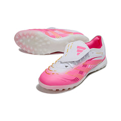 Adidas Predator 25 Elite Tongue White and Pink Turf TF Football Boot