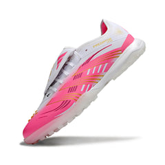 Adidas Predator 25 Elite Tongue White and Pink Turf TF Football Boot