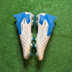 Adidas Predator Accuracy+ White Blue and Black Firm Ground FG Football Boot Size 42,5 Eur