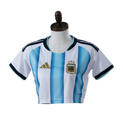 Argentina Adidas 2026 Home Women's Baby Tee Version Football T-Shirt