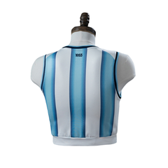 Argentina Adidas 2026 Home Women's Cropped Jersey Version Football T-Shirt