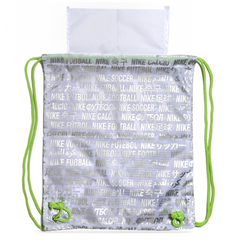 Nike Silver and Green Boot Bag