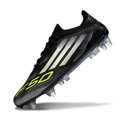 Adidas F50 Primeknit Elite Black White and Green Mixed Studs SG Football Boot