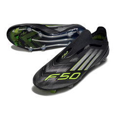 Adidas F50 Elite Laceless Black and White Firm Ground FG Football Boot