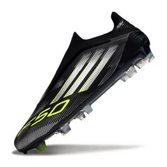 Adidas F50 Elite Laceless Black and White Firm Ground FG Football Boot