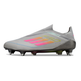 Adidas F50 Elite Laceless Grey Pink and Yellow Mixed Studs SG Football Boot