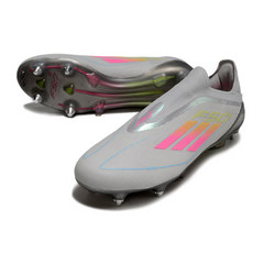 Adidas F50 Elite Laceless Grey Pink and Yellow Mixed Studs SG Football Boot