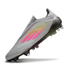 Adidas F50 Elite Laceless Grey Pink and Yellow Mixed Studs SG Football Boot