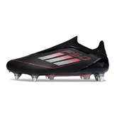 Adidas F50 Elite Laceless Black White and Red Mixed Studs SG Football Boot