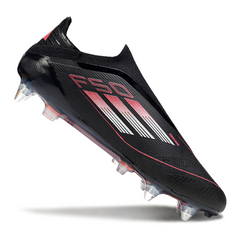 Adidas F50 Elite Laceless Black White and Red Mixed Studs SG Football Boot