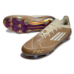 Adidas F50 Primeknit Elite Brown and Light Blue Firm Ground FG Football Boot
