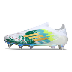 Adidas F50 Elite Laceless White and Green Mixed Studs SG Football Boot