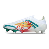 Adidas F50 Primeknit Elite White Red and Green Mixed Studs SG Football Boot