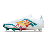Adidas F50 Elite Laceless White Green and Red Mixed Studs SG Football Boot