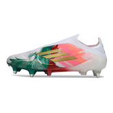 Adidas F50 Elite Laceless White Red and Green Mixed Studs SG Football Boot