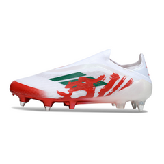 Adidas F50 Elite Laceless White and Red Mixed Studs SG Football Boot