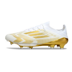 Adidas F50+ Elite White and Gold Firm Ground FG Football Boot