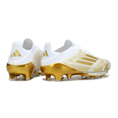 Adidas F50+ Elite White and Gold Firm Ground FG Football Boot