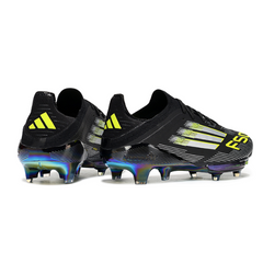 Adidas F50+ Elite Black White and Green Firm Ground FG Football Boot