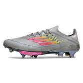 Adidas F50 + Elite Gray Pink and Yellow Mixed Studs SG Football Boot