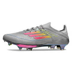 Adidas F50 + Elite Gray Pink and Yellow Mixed Studs SG Football Boot