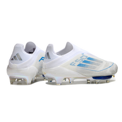 Adidas F50+ Elite Laceless White and Blue Firm Ground FG Football Boot