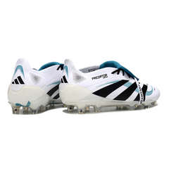 Adidas Predator 25 Elite Tongue White and Blue Firm Ground FG Football Boot